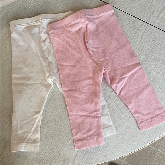 Old Navy Pink and White Kids Leggings Size 12-18months - Picture 2 of 6